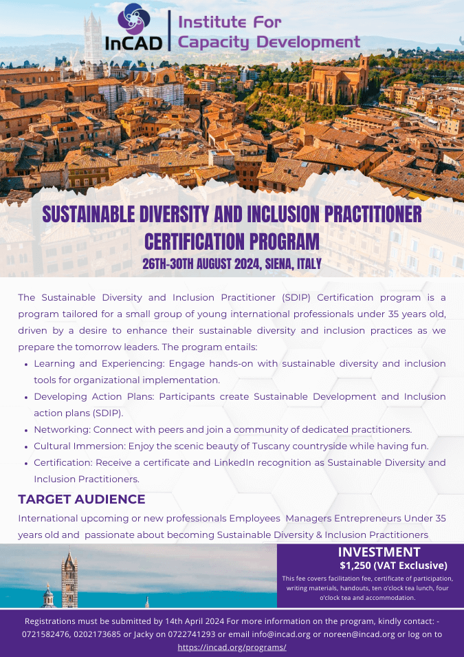 Sustainable Diversity And Inclusion Practitioner Certification Program