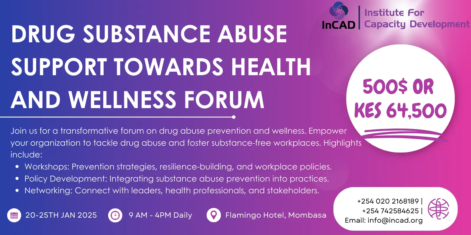 oin us for a transformative forum on drug abuse prevention and wellness. Empower your organization to tackle drug abuse and foster substance-free workplaces.